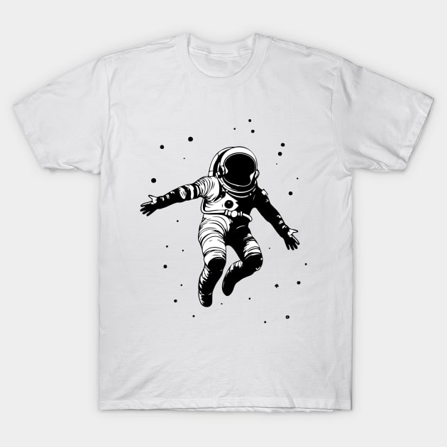 Floating Astronaut T-Shirt by Andonaki